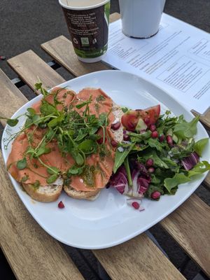 Salmon sandwich at Plant by Kat's Kitchen in Keswick