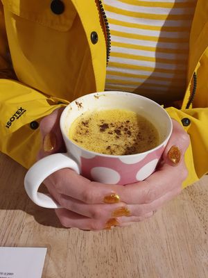 Golden milk. at Plant by Kat's Kitchen in Keswick