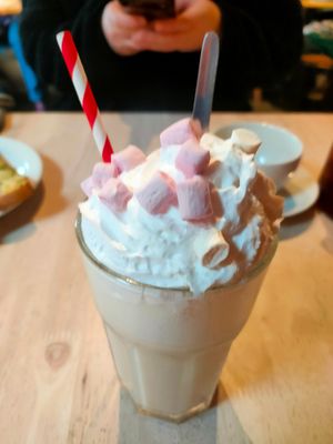 Cotton candy oat milkshake #Veganuary at Plant by Kat's Kitchen in Keswick