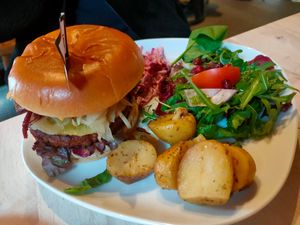 The Works Burger #Veganuary at Plant by Kat's Kitchen in Keswick