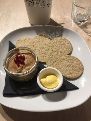 Pate & oat cakes  at Plant by Kat's Kitchen in Keswick