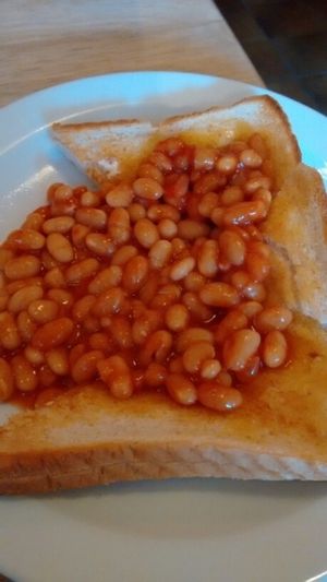 kids beans on toast. at Plant by Kat's Kitchen in Keswick