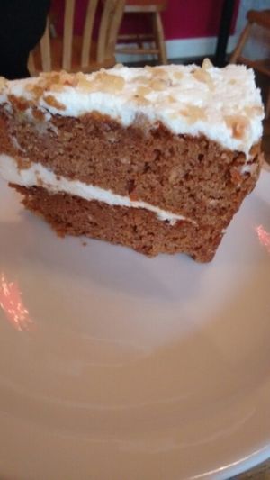 veggie carrot cake at Plant by Kat's Kitchen in Keswick