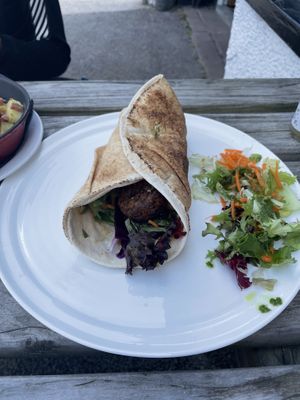 Classic falafel wrap  at Plant by Kat's Kitchen in Keswick