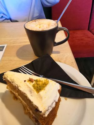 Rose and pistachio cake at Plant by Kat's Kitchen in Keswick