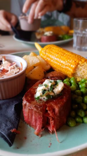 Delicious marbles fillet steak cooked perfectly! at Plant by Kat's Kitchen in Keswick