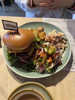 Cheeze and Onion Burger which was absolutely smashing!   at Plant by Kat's Kitchen in Keswick