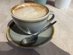 soy milk cappuccino   at Plant by Kat's Kitchen in Keswick