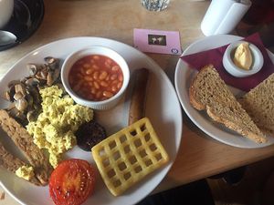 vegan breakfast at Plant by Kat's Kitchen in Keswick