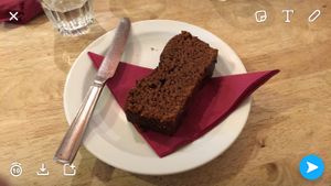 Vegan gingerbread cake at Plant by Kat's Kitchen in Keswick