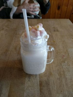 Almond milk Hazelnut flavoured shake at Plant by Kat's Kitchen in Keswick