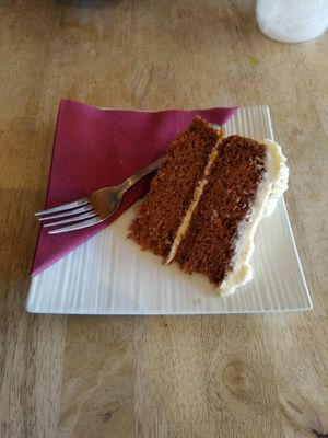 Carrot cake at Plant by Kat's Kitchen in Keswick