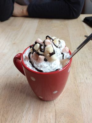 Hot chocolate  at Plant by Kat's Kitchen in Keswick