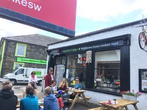 Outside seating  at Plant by Kat's Kitchen in Keswick