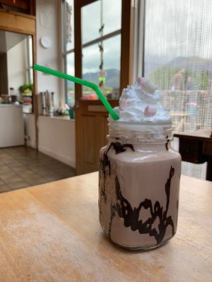Oat chocolate milk shake  at Plant by Kat's Kitchen in Keswick