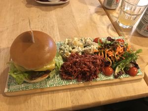 Bacon sheese burger  at Plant by Kat's Kitchen in Keswick