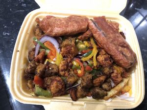 Vegan Peri Sizzler Box with Masala F*sh  at Veggie Supreme in Wolverhampton
