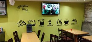 eating area at Veggie Supreme in Wolverhampton