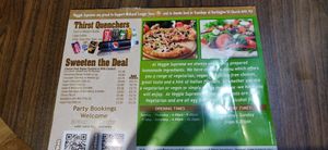 back of the menu at Veggie Supreme in Wolverhampton