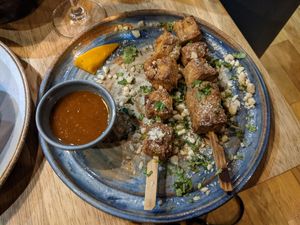 Satay tofu skewers at The Allotment in Manchester