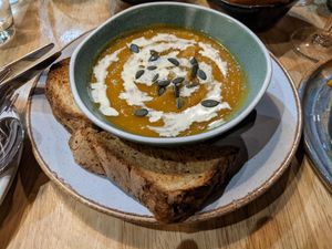 Apple and squash soup at The Allotment in Manchester
