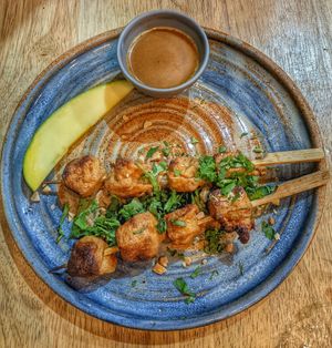 Satay skewers at The Allotment in Manchester