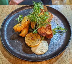 "Fish" and chips at The Allotment in Manchester