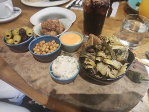 Vegan sharing platter at The Allotment in Manchester