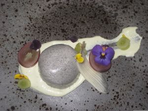 Black Sesame Panna Cotta (Jan 2017) at The Allotment in Manchester