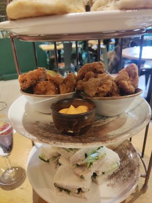 Afternoon tea - cauliflower wings at The Allotment in Manchester