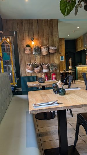 Entryway and more seating at The Allotment in Manchester