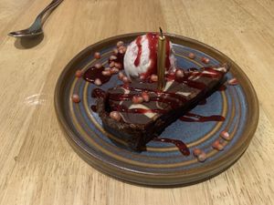 Chocolate coconut tart    at The Allotment in Manchester