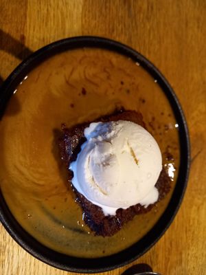 Sticky Toffee Pudding with Ice Cream. at The Allotment in Manchester