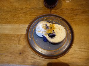 Banoffee Cheesecake with Vanilla Ice Cream. at The Allotment in Manchester