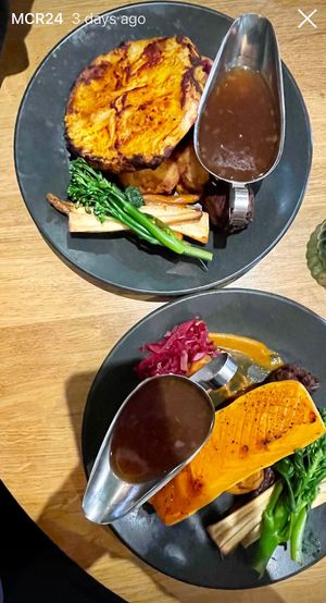 Sunday roast. One butternut squash, one celeriac steak. Both equally as delicious.   at The Allotment in Manchester