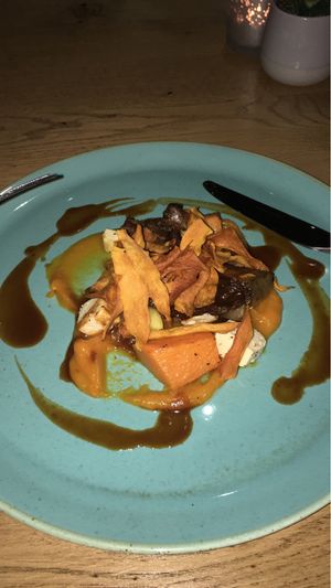 Mushroom rosti bland main course at The Allotment in Manchester