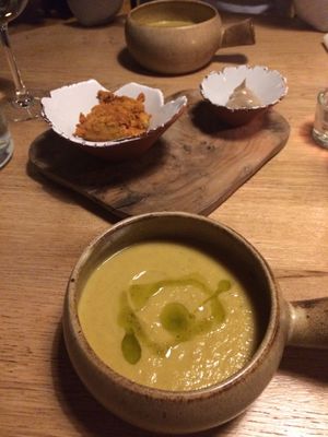 Cauliflower and mushroom soup  at The Allotment in Manchester