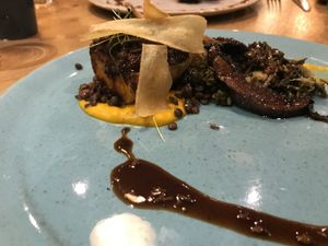 Squash with lentils main course  at The Allotment in Manchester