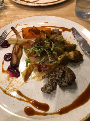 Festive main course at The Allotment in Manchester