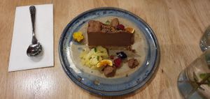 Amazing chocolate orange cheesecake at The Allotment in Manchester