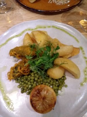Fish and chips at The Allotment in Manchester