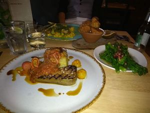 Chargrilled aubergine at The Allotment in Manchester