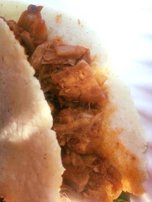 the Jackfruit Baracao taco at Taco Sandwiches - Food Truck in Portland