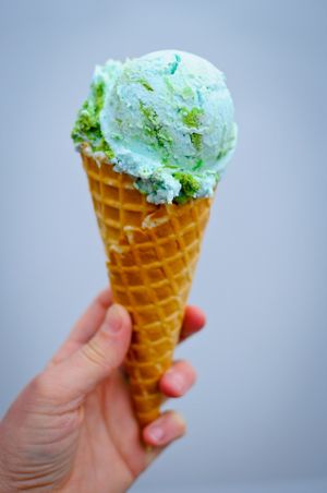 Scoop on Waffle Cone at Say Hello Sweets in Vancouver