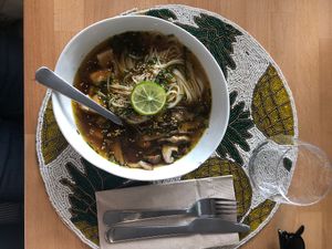 Veggie ramen at Joy Healthyfood in Montpellier