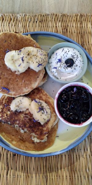 Blueberry Pancakes at Joy Healthyfood in Montpellier