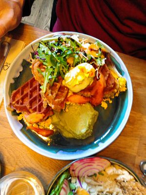 Waffles at Joy Healthyfood in Montpellier