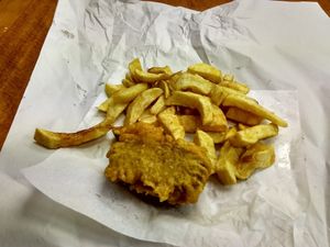 Vish and Chips at The Veggie Chippy in Birmingham