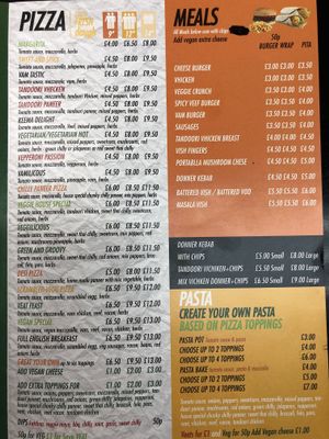 Menu p2 at The Veggie Chippy in Birmingham