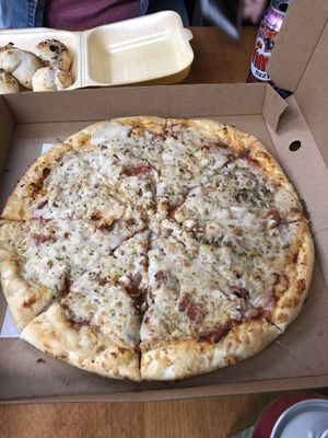 Margarita vegan pizza at The Veggie Chippy in Birmingham